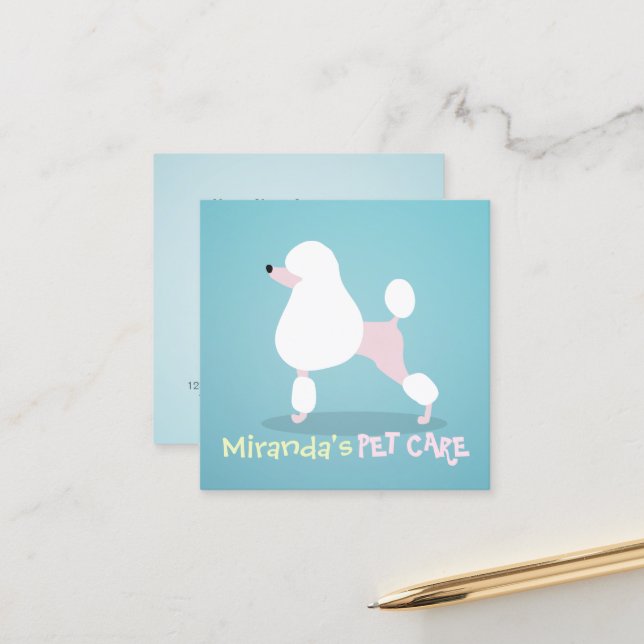 Pflege von Hunden, die sich auf der Suche nach Bäd Terminkarte (Vorderseite/Rückseite Beispiel)