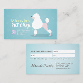 Pflege von Hunden, die sich auf der Suche nach Bäd Terminkarte