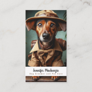 Pflege von niedlichen Hunden Grooming Service Visitenkarte