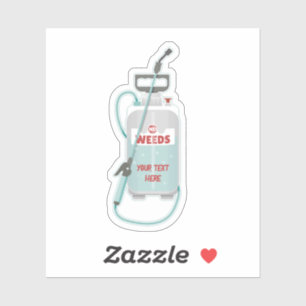 Pflege von Unkrautspray Aufkleber