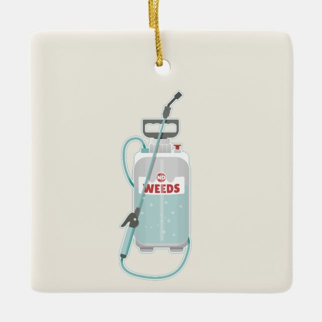 Pflege von Unkrautspray Keramikornament (Vorderseite)