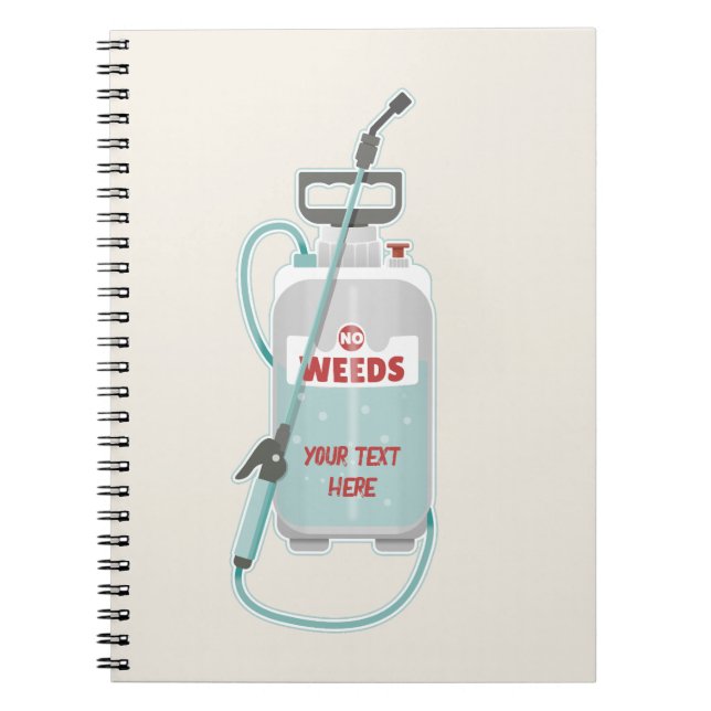 Pflege von Unkrautspray Notizblock (Vorderseite)