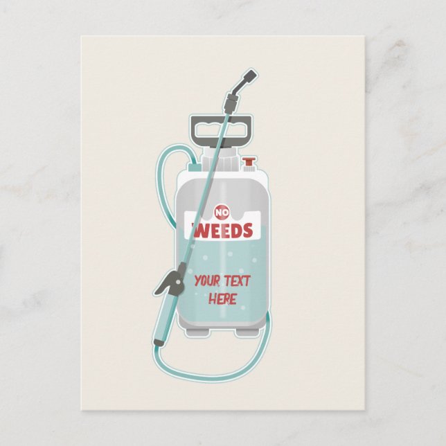 Pflege von Unkrautspray Postkarte (Vorderseite)