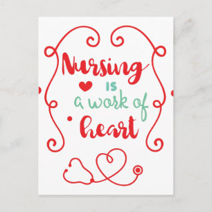 Pflegearbeit Postkarte