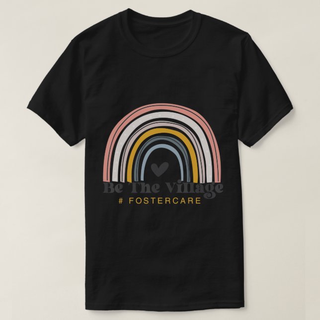Pflegeeltern ist der Dorfregenbogen Adoptio T-Shirt (Design vorne)