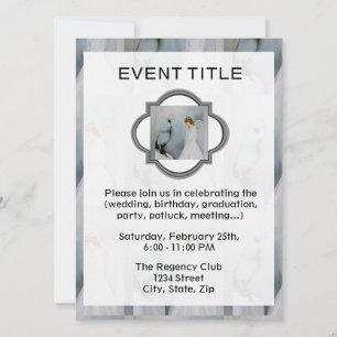 Pflegegelenk und weißes Schüssel Einladung