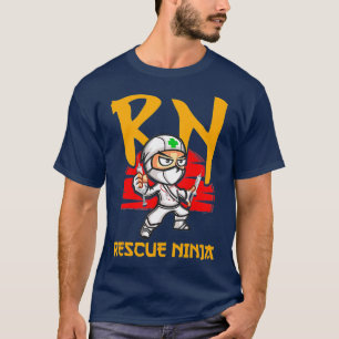 Pflegegeschenk Funny Rescue Ninja registrierte Kra T-Shirt