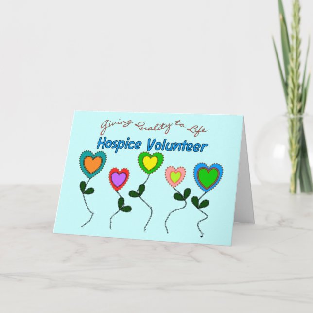 Pflegeheim-freiwillige Shirts und Geschenke Dankeskarte (Vorderseite)