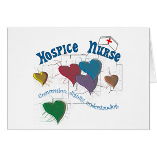 Pflegeheim-Krankenschwester-mehrfarbige Herzen
