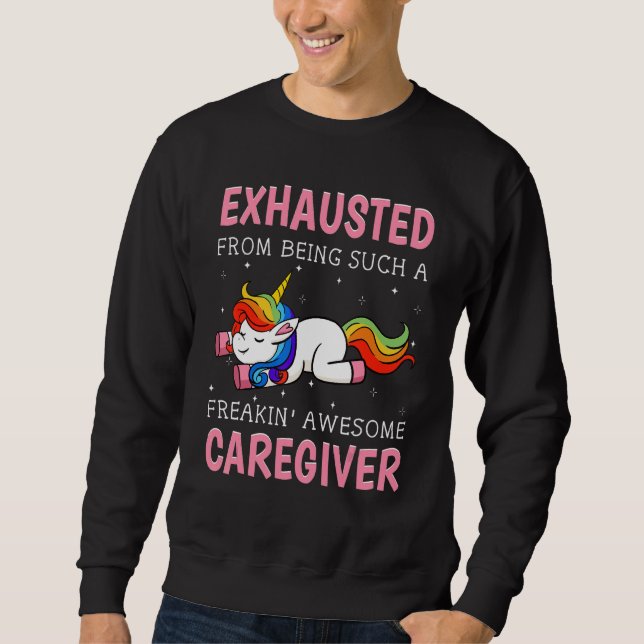 Pflegehelferin Krankenschwester Assistent Einhorn  Sweatshirt (Vorderseite)