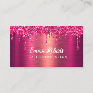 Pflegehinweise Lash Rose Gold Drips Spark Visitenkarte