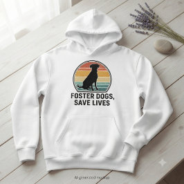 Pflegehunde retten Leben Retro-Tierretter-Geschenk Hoodie
