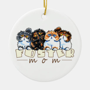 Pflegekatzen-Mama Keramik Ornament
