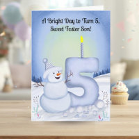 Pflegekind 5. Geburtstag Schneemann Schnee