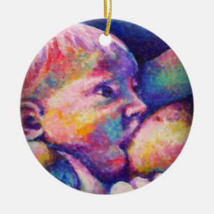 Pflegekind Keramik Ornament