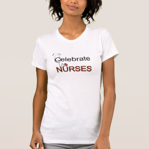 Pflegekräfte feiern T-Shirts und Geschenke