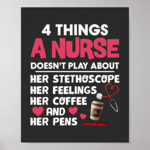Pflegeleben 4 Dinge über Krankenschwester Poster