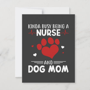 Pflegeleben Mama von Krankenschwestern und Hunde Dankeskarte