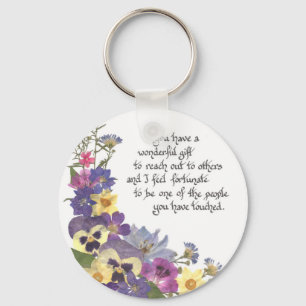 pflegen Sie Anerkennung oder danke Schlüsselanhänger