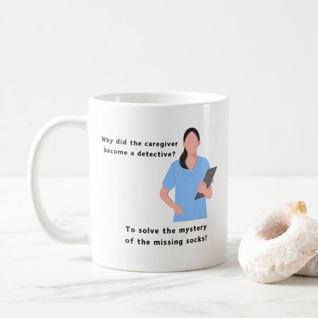 Pflegeperson Funny Mug, Wertschätzung Kaffeetasse (Mit Donut)