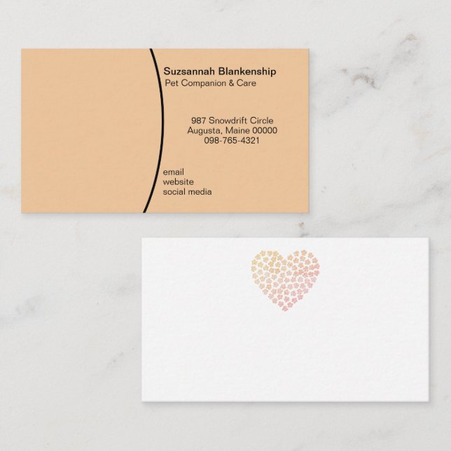 Pflegepersonal, benutzerdefiniertes Foto Pastellfa Visitenkarte (Vorne/Hinten)