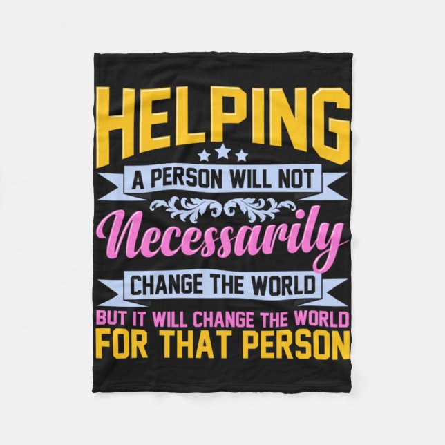 Pflegepersonal Helping Person Healthcare Worker Nu Fleecedecke (Vorderseite)