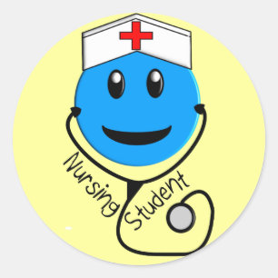 Pflegestudenten Big Blue Geschenke Runder Aufkleber