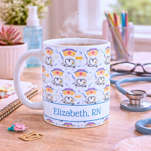 Pflegewerkzeuge mit Monogramm Kaffeetasse (Von Creator hochgeladen)