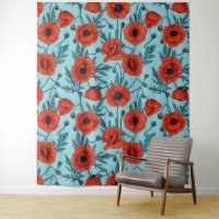 Pflücke, rot und blau am Pool blau