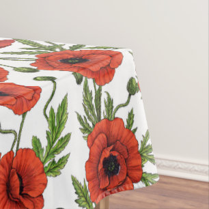 Pflücke, rot und grün auf weiß tischdecke