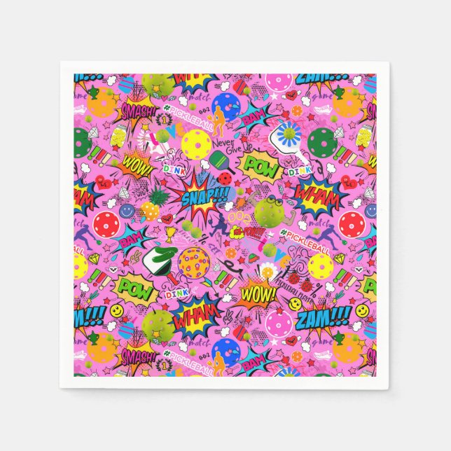 😍 Pflückenrosa Serviette (Vorderseite)