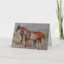 Pflüge bei Pflügen Wasserfarbe Karte