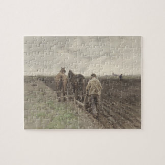 Pflügen des Bauern, Anton-Malvenfarbe Puzzle