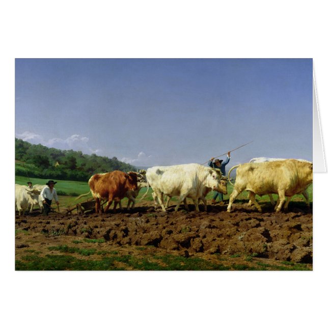 Pflügen in Nivernais, 1849 (Vorderseite (Horizontal))
