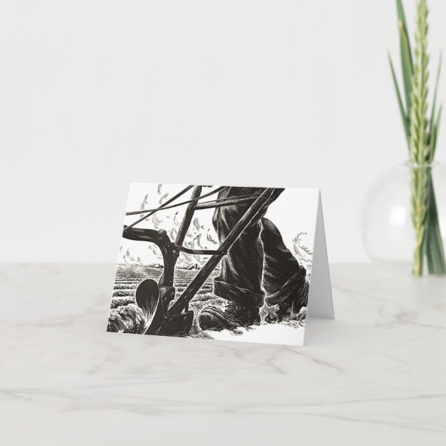 Pflügkarte anziehen Danke für Ihre harte Arbeit (Vorderseite)