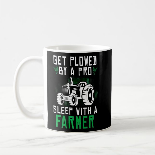 Pflügt von Beruflichen Bauer Sprichwort Funny Kaffeetasse (Links)