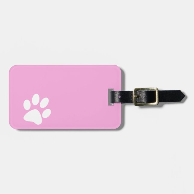 Pfosten für rosa Haustiere Gepäckanhänger (Vorderseite horizontal)