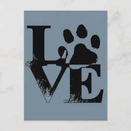 Pfosten in LIEBE Postkarte