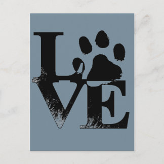 Pfosten in LIEBE Postkarte