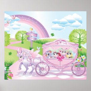 Pfoster für Kinderzimmer Poster