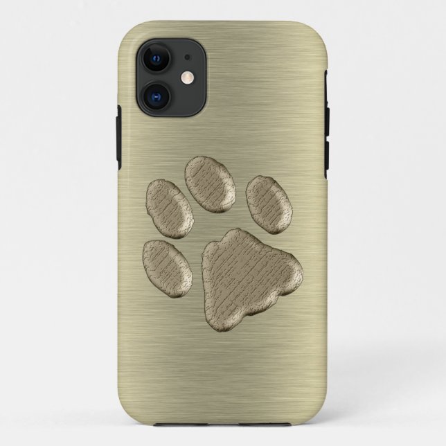 Pfötchen gold *-* Case-Mate iPhone hülle (Rückseite)
