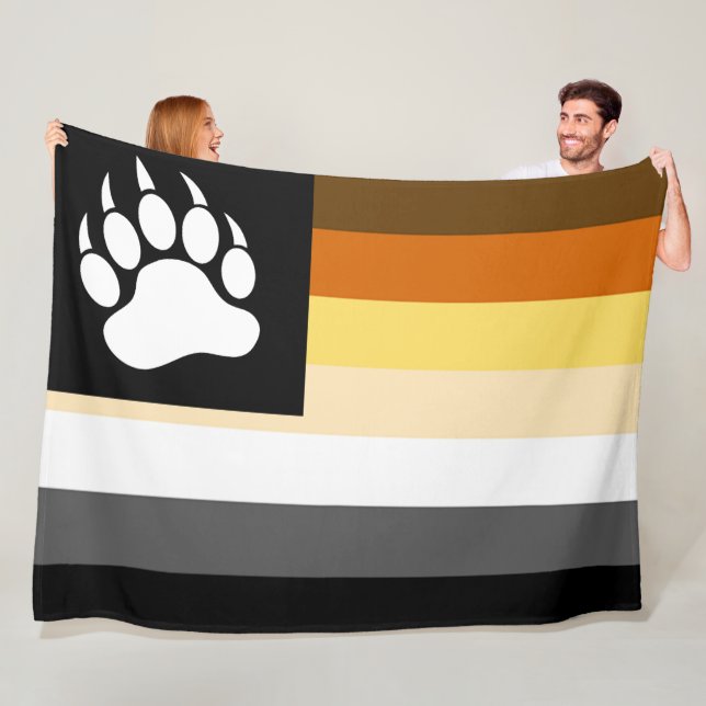 Pfote für den coolen Gay Bear Fleecedecke (Beispiel)