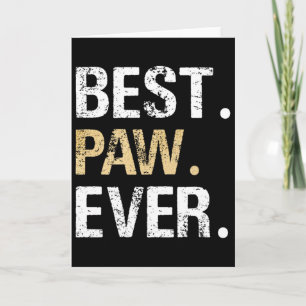 Pfote Geschenk von Enkelin Enkel Best Paw Ever Karte