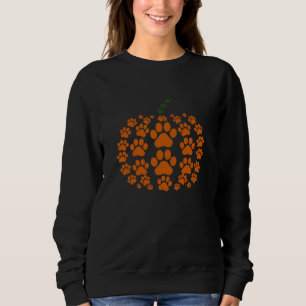 Pfote Kürbis Pfotenabdruck Hund Thanksgiving Sweatshirt