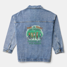 Pfoten auf Pedalen: Ein toller Tag mit Freunden Jeansjacke