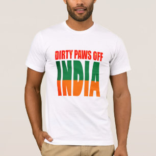 Pfoten aus india China india T - Shirt Design