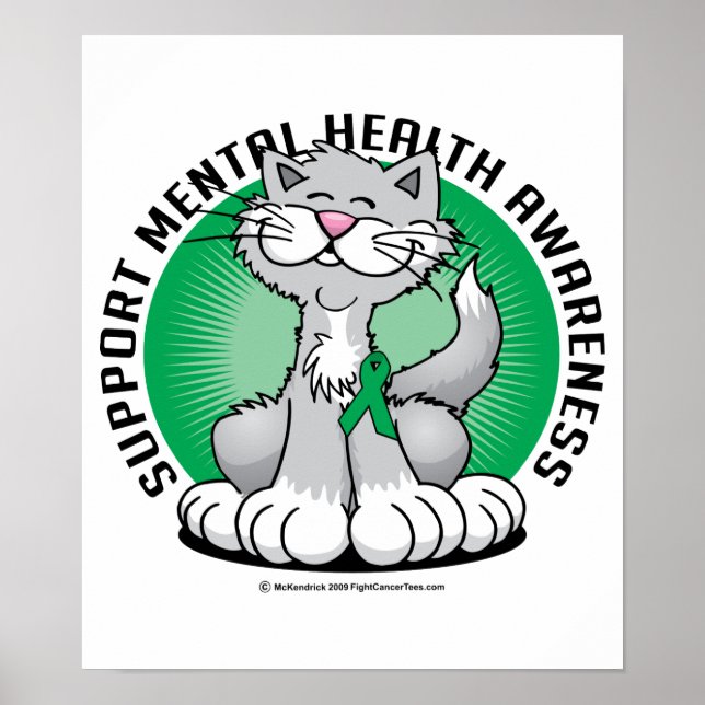 Pfoten für die psychische Gesundheit Poster (Vorne)