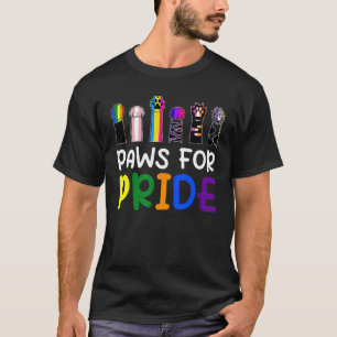 Pfoten Für Pride Monat Lgbtq Schwul Lesbisch Haust T-Shirt