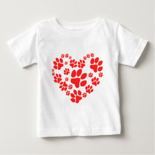 Pfoten Herz Baby T-shirt