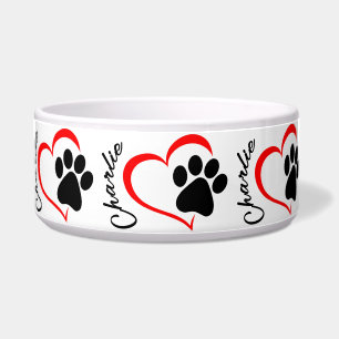Pfoten-Herz-Hunde-Schüssel Napf